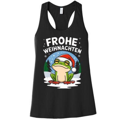 Merry Christmas Frog Frohe Weihnachten Tank Top Women's Racerback Tank