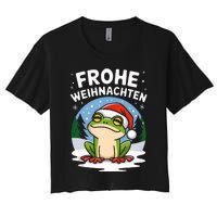 Merry Christmas Frog Frohe Weihnachten Tank Top Women's Crop Top Tee