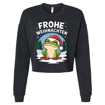 Merry Christmas Frog Frohe Weihnachten Tank Top Cropped Pullover Crew