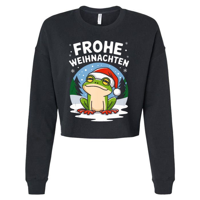 Merry Christmas Frog Frohe Weihnachten Tank Top Cropped Pullover Crew