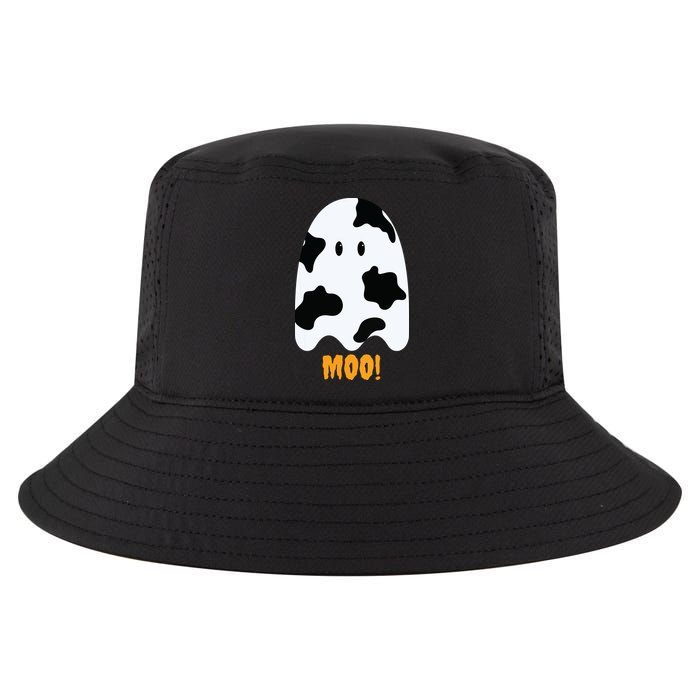 Moo Cute Funny Cow Print Ghost Halloween Tee Cool Comfort Performance Bucket Hat