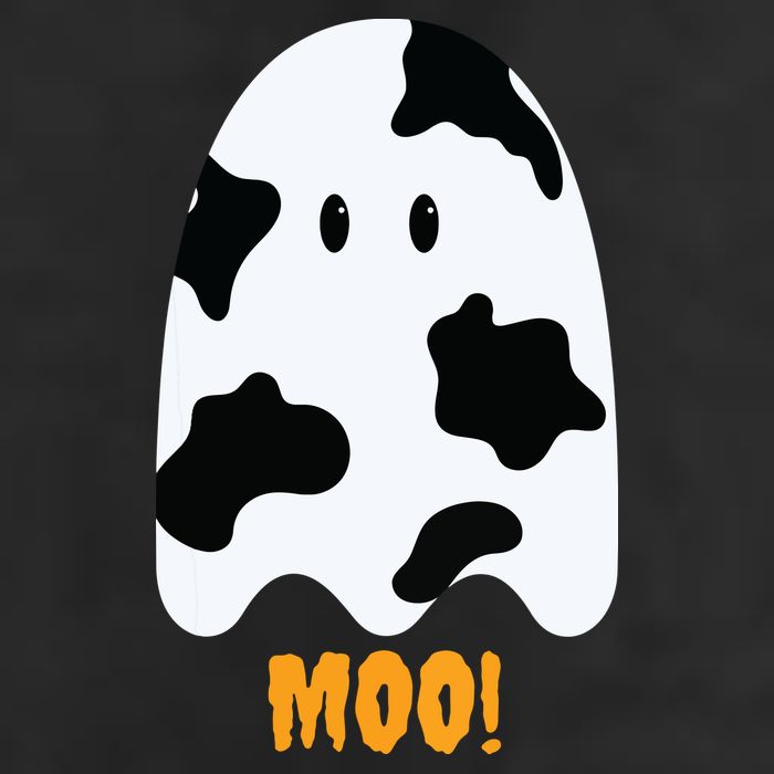 Moo Cute Funny Cow Print Ghost Halloween Tee Cool Comfort Performance Bucket Hat