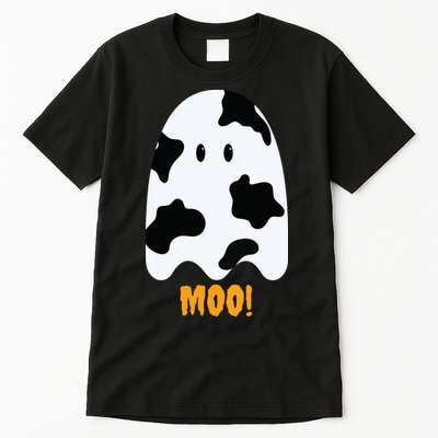 Moo Cute Funny Cow Print Ghost Halloween Tee Tall T-Shirt