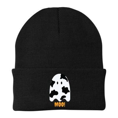 Moo Cute Funny Cow Print Ghost Halloween Tee Beanie