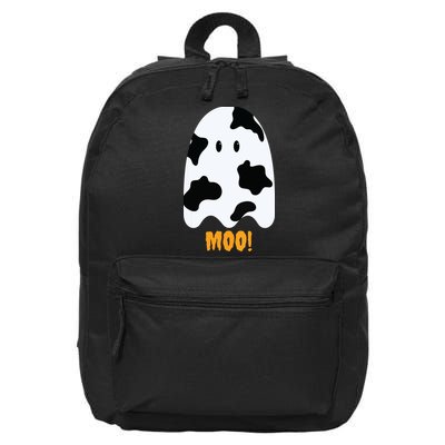 Moo Cute Funny Cow Print Ghost Halloween Tee 16 in Basic Backpack