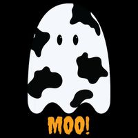 Moo Cute Funny Cow Print Ghost Halloween Tee 16 in Basic Backpack