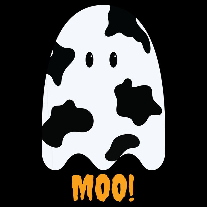 Moo Cute Funny Cow Print Ghost Halloween Tee 16 in Basic Backpack