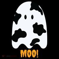 Moo Cute Funny Cow Print Ghost Halloween Tee Mesh Reversible Basketball Jersey Tank