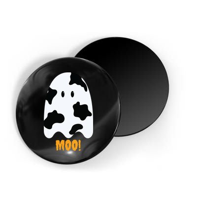 Moo Cute Funny Cow Print Ghost Halloween Tee Magnet