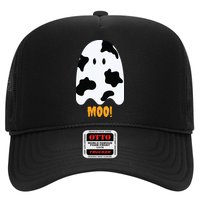Moo Cute Funny Cow Print Ghost Halloween Tee Hat