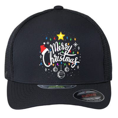 Merry Christmas Family Funny Christmas Xmas Flexfit Unipanel Trucker Cap