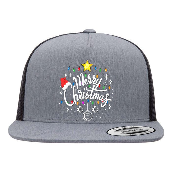 Merry Christmas Family Funny Christmas Xmas Flat Bill Trucker Hat