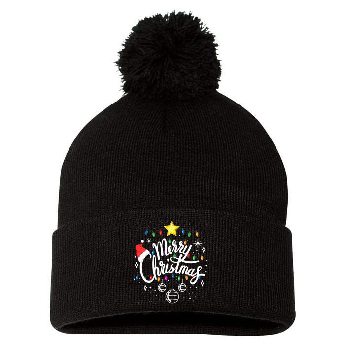 Merry Christmas Family Funny Christmas Xmas Pom Pom 12in Knit Beanie