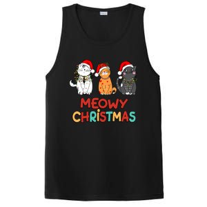 Meowy Christmas Funny Kitten Cat Kitty Lights Xmas Cute Gift PosiCharge Competitor Tank