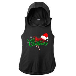 Merry Christmas Funny Christmas Gift Ladies PosiCharge Tri-Blend Wicking Draft Hoodie Tank