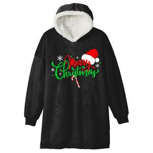 Merry Christmas Funny Christmas Gift Hooded Wearable Blanket