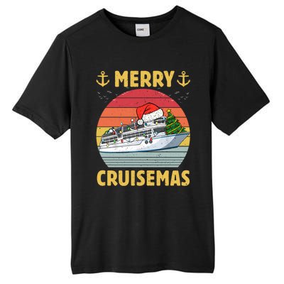 Merry Cruisemas Funny Cruise Ship Family Christmas Vintage Funny Gift Tall Fusion ChromaSoft Performance T-Shirt