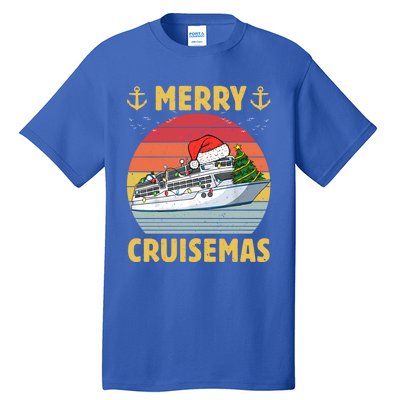 Merry Cruisemas Funny Cruise Ship Family Christmas Vintage Funny Gift Tall T-Shirt