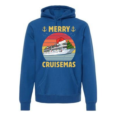 Merry Cruisemas Funny Cruise Ship Family Christmas Vintage Funny Gift Premium Hoodie