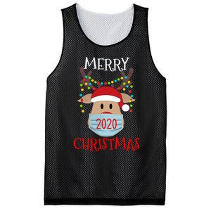 Merry Christmas Funny Reindeer Holiday Mesh Reversible Basketball Jersey Tank