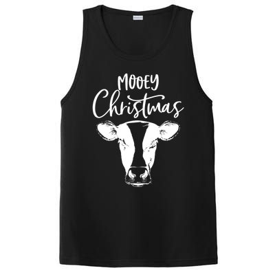 Mooey Christmas Funny Christmas Cow Gift PosiCharge Competitor Tank