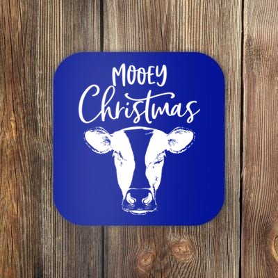 Mooey Christmas Funny Christmas Cow Gift Coaster