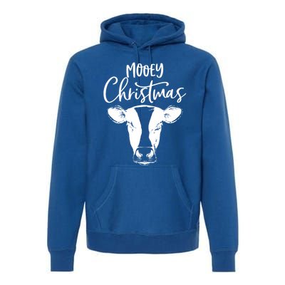 Mooey Christmas Funny Christmas Cow Gift Premium Hoodie