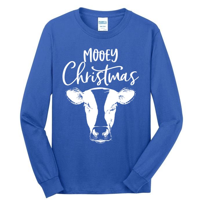 Mooey Christmas Funny Christmas Cow Gift Tall Long Sleeve T-Shirt