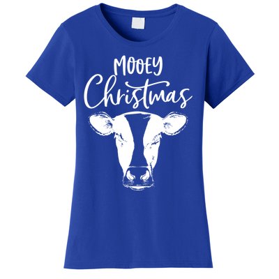 Mooey Christmas Funny Christmas Cow Gift Women's T-Shirt