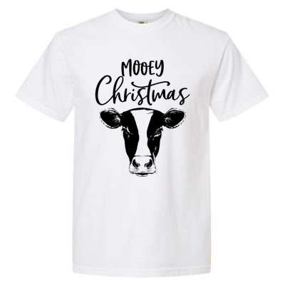 Mooey Christmas Funny Christmas Cow Gift Garment-Dyed Heavyweight T-Shirt