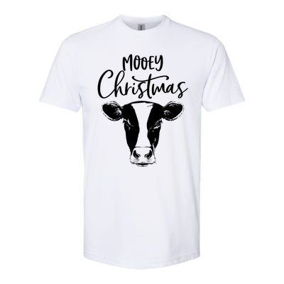 Mooey Christmas Funny Christmas Cow Gift Softstyle CVC T-Shirt