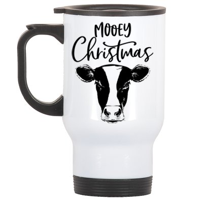 Mooey Christmas Funny Christmas Cow Gift Stainless Steel Travel Mug