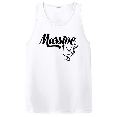 Massive Cock Funny Rooster And Cockerel Chicken Design PosiCharge Competitor Tank