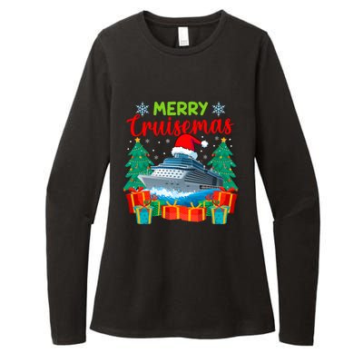 Merry Cruisemas Family Cruise Christmas Funny Boat Trip Womens CVC Long Sleeve Shirt