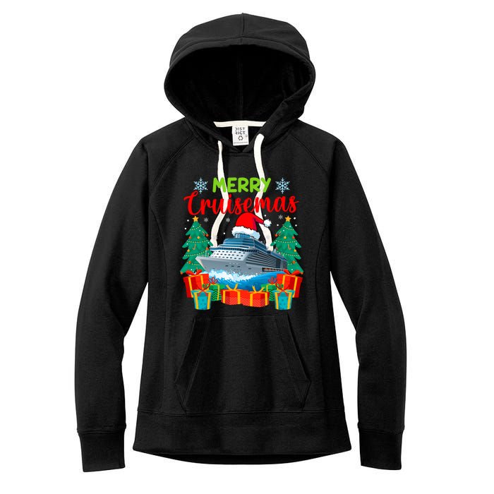 Merry Cruisemas Family Cruise Christmas Funny Boat Trip Women's Fleece Hoodie