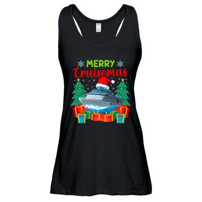 Merry Cruisemas Family Cruise Christmas Funny Boat Trip Ladies Essential Flowy Tank