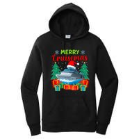 Merry Cruisemas Family Cruise Christmas Funny Boat Trip Women's Pullover Hoodie