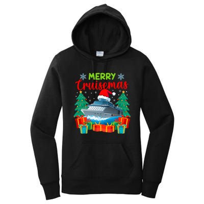 Merry Cruisemas Family Cruise Christmas Funny Boat Trip Women's Pullover Hoodie