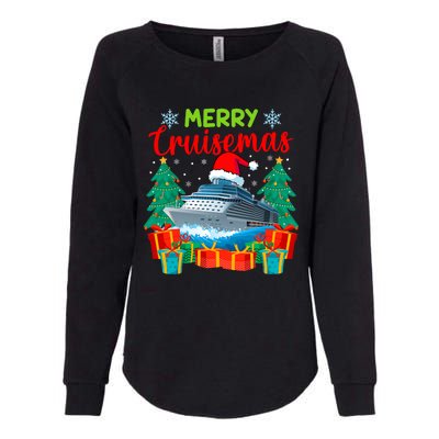 Merry Cruisemas Family Cruise Christmas Funny Boat Trip Womens California Wash Sweatshirt