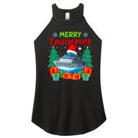 Merry Cruisemas Family Cruise Christmas Funny Boat Trip Women's Perfect Tri Rocker Tank