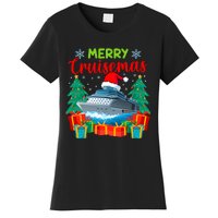 Merry Cruisemas Family Cruise Christmas Funny Boat Trip Women's T-Shirt