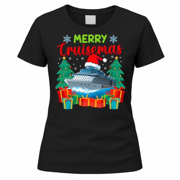 Merry Cruisemas Family Cruise Christmas Funny Boat Trip Women's T-Shirt