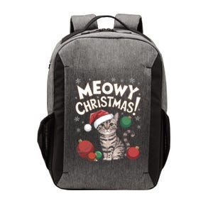 Meowy Christmas Funny Cat Lover Cat Dad Cat Mom Santa Claus Great Gift Vector Backpack