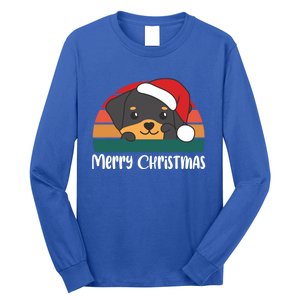 Merry Christmas Funny Rottweiler Christmas Gift Long Sleeve Shirt