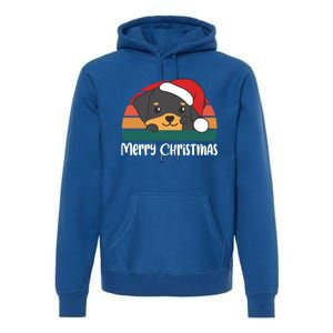 Merry Christmas Funny Rottweiler Christmas Gift Premium Hoodie