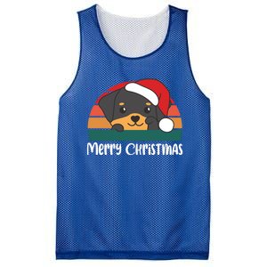 Merry Christmas Funny Rottweiler Christmas Gift Mesh Reversible Basketball Jersey Tank