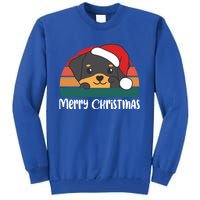 Merry Christmas Funny Rottweiler Christmas Gift Tall Sweatshirt