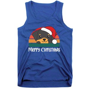 Merry Christmas Funny Rottweiler Christmas Gift Tank Top