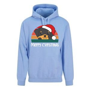 Merry Christmas Funny Rottweiler Christmas Gift Unisex Surf Hoodie