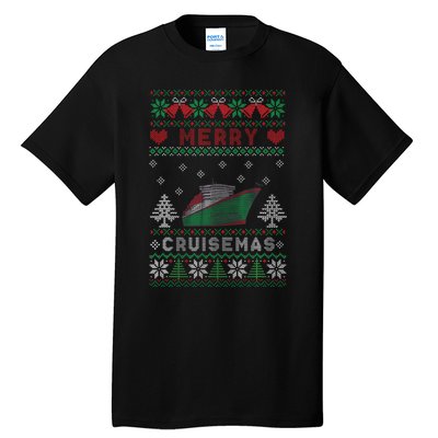 Merry Cruisemas Funny Christmas Family Cruise Matching Tall T-Shirt